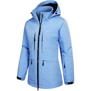 Women's Robbia Blue Ski Snow Jacket Coat Waterproof Hooded Snowboarding Winter